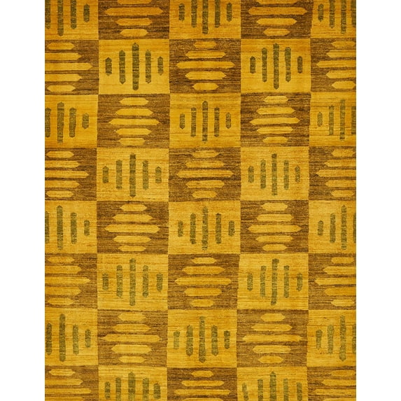 Ahgly Company Machine Washable Indoor Rectangle Abstract Sedona Brown Area Rugs, 5' x 7'