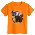 thumbnail image 4 of mgoYE 250th American Anniversary Gifts for Boys Girls 250 Years America Anniversary Shirt Girls Boys 250th Independence Day Freedom Shirt USA Flag Star and Stripes Tee(Orange,7-8 Years), 4 of 4