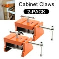 thumbnail image 3 of SUDEG 2 Pack Cabinet Clamps, Cabinet Face Frame Clamps, Claw Clamps for Cabinets, Cabinet Installation Clamps, Cabinetry Clamps with Two Side Screws and Alignment Plates, Orange, 3 of 11
