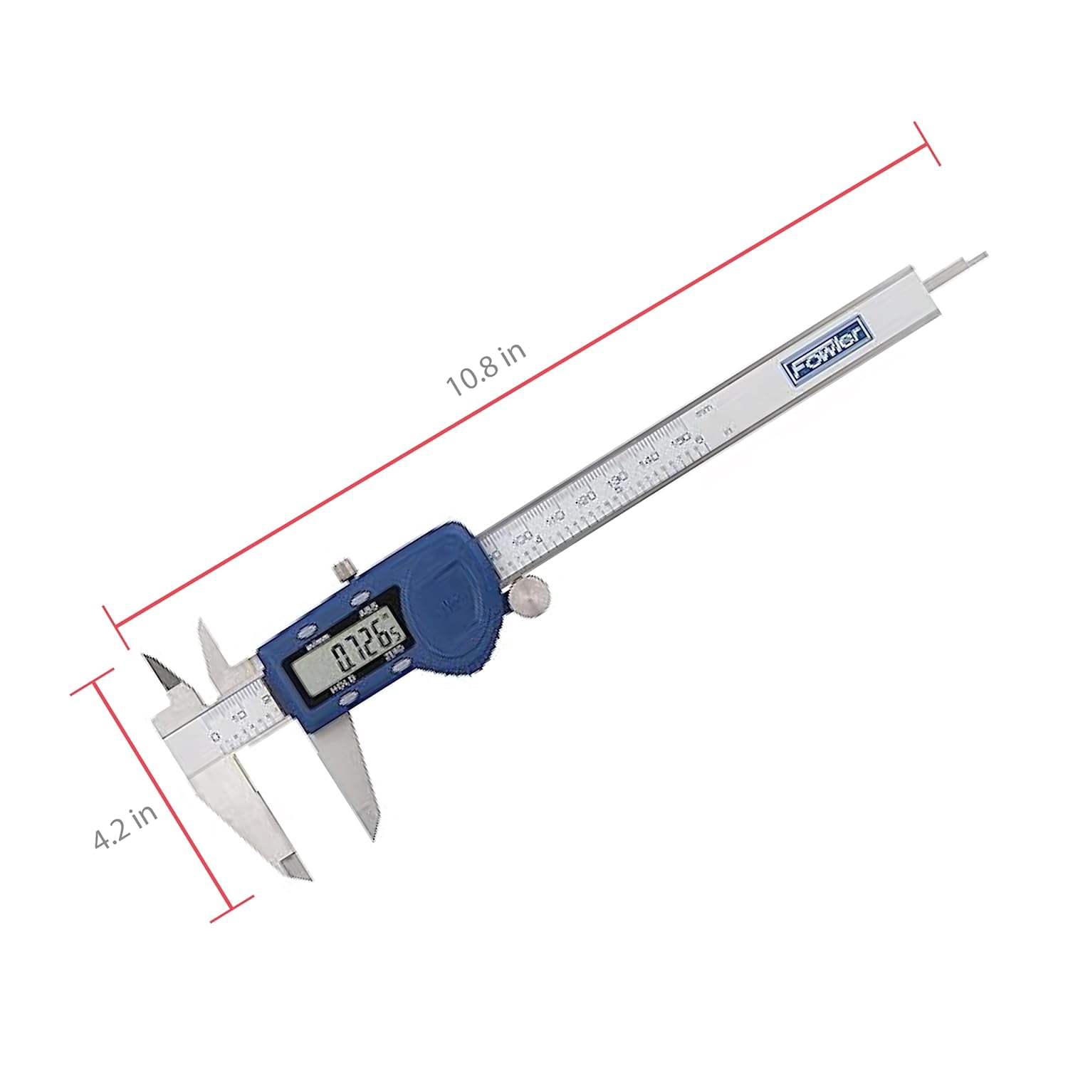 54-101-150-2, Xtra-Value Cal Digital Caliper With 0-6"/150MM Measuring Range,Blue