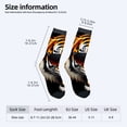 thumbnail image 4 of Four Seasons Universal Socks - 2 Pairs of Unisex Trendy Socks with Vibrant Tiger Face Design in Black and Orange Cool Sunglasses Style, 4 of 5