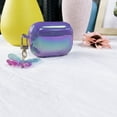 thumbnail image 5 of Compatible with AirPods Pro Case Cover,Butterfly Colorful Cute Luxury Plating for AirPod Case with Keychain Soft TPU Protective Case for Women Girls Design for AirPods Pro Purple, 5 of 6