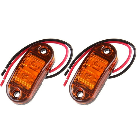 CCIYU Car Marker Light 2Pack 2 Diode LED Amber Trailer Side Marker Light