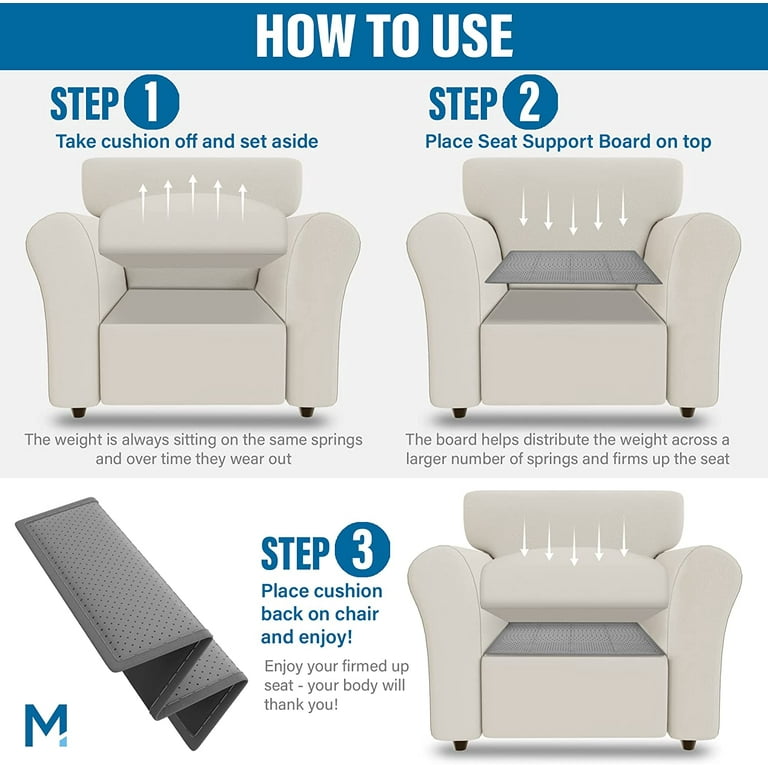 Fix Sagging Sofa Seat Under Cushion Support Board Couch Cushion Saver  20x67