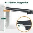 thumbnail image 5 of 10' x 8' Motorized Retractable Awning Sunshade Canopy with Remote Control for Patio Deck Yard (Dark Grey), 5 of 8