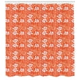 thumbnail image 3 of Ambesonne Burnt Orange Shower Curtain, Tropical Hibiscus, 69"Wx75"L, Burnt Orange and White, 3 of 3
