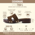 thumbnail image 2 of Cushionaire Thai 100% Genuine Leather Suede Platform Sandals for Women Adjustable Strap Heeled Slide Sandals with Memory Foam Comfort, 2 of 22