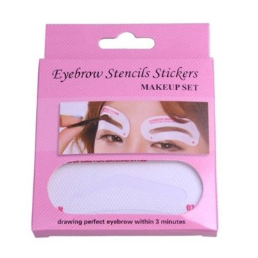 eyebrow stencil sticker set draw perfect eyebrows in 3 minutes or less 12 stencil options included by classic beauty walmart com