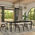 thumbnail image 2 of Alpine Furniture Cove Wood Rectangular Extension Dining Table - Vintage Black, 2 of 7