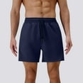 thumbnail image 6 of RYDCOT Mens Casual Shorts 9 inch Inseam Stretch Beach Shorts Elastic Waist Drawstring Summer Solf Shorts Navy, 6 of 7