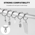 thumbnail image 6 of 24 Pack Metal Curtain Rings, 30mm Internal Diameter for Curtain Poles, Rods and Drapery, Silver, 6 of 6