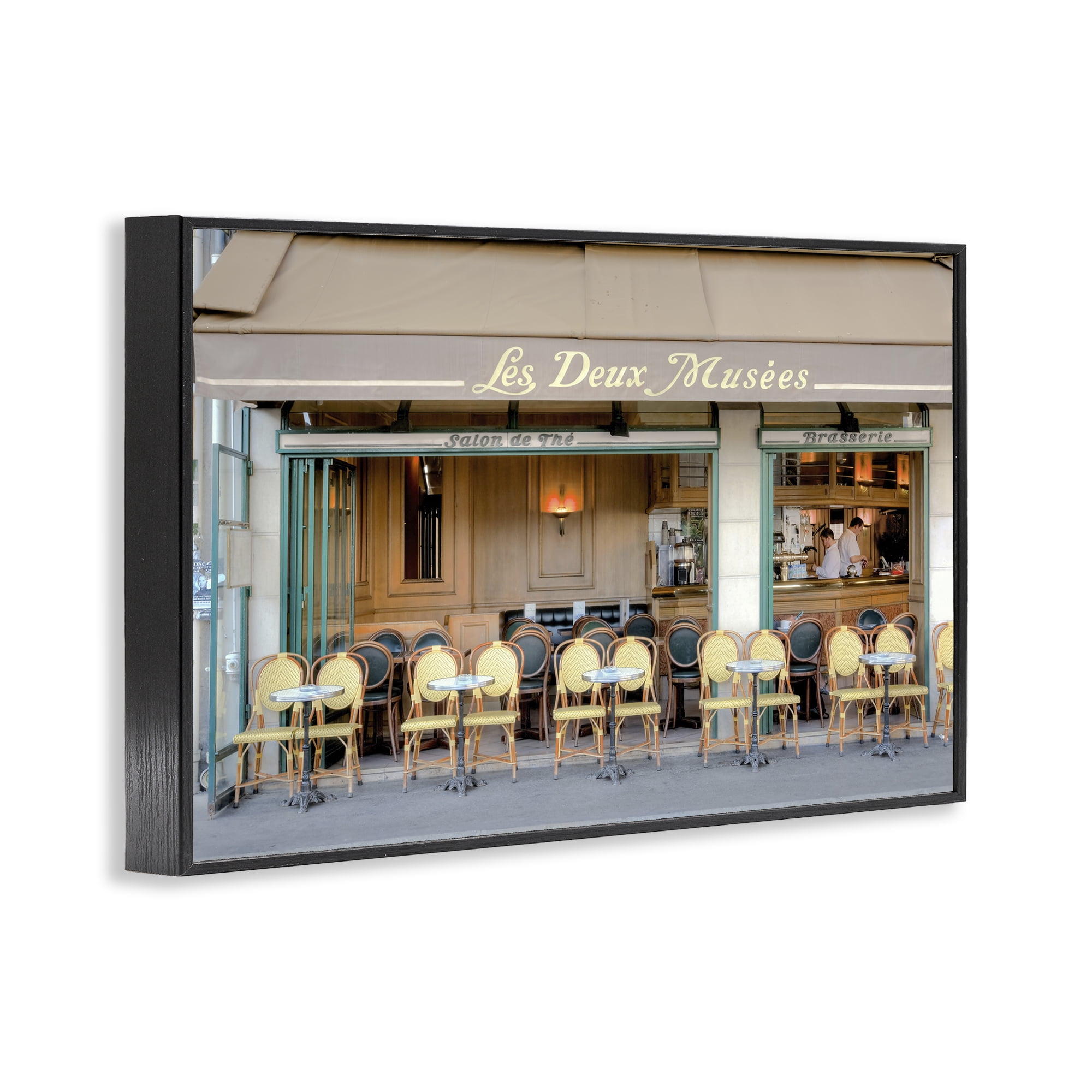 Stupell Industries Parisian Outdoor Seating Cafe Black Framed Giclee Art, design by Alan Blaustein