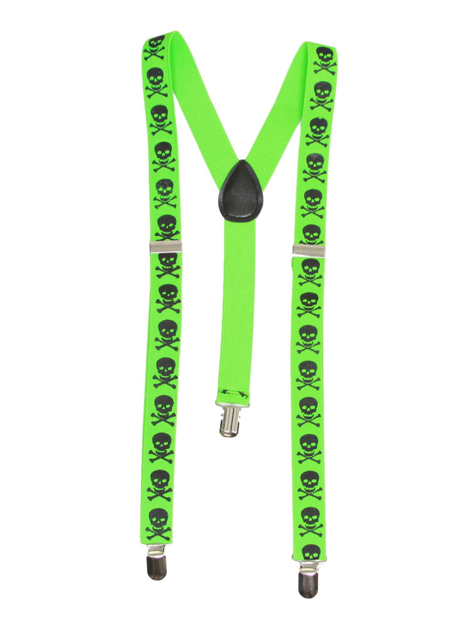 Skull Death 3 Clip Stretchable Suspenders 