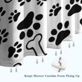 thumbnail image 6 of Pet Paw Print and Bone Shower Curtain 84"x72" ,Bathroom Decorative Shower Curtains Set with 12 Hooks,Modern Waterproof Washable Shower Curtain, 6 of 6