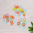 thumbnail image 3 of 100Pcs Round Multicolor Plastic Knitting Markers Crochet Crochet Locking Stitch Markers Rings Needle Clips, 3 of 8