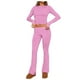 thumbnail image 1 of Conjunto informal de mujer de camiseta de manga larga y leggings acampanados de cintura baja - 92 % mezcla de viscosa, ajuste elástico, yoga/lounge/comodidad para todo el día, 1 of 4