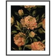 thumbnail image 4 of Kate and Laurel Framed Wall Art Print 'Moody Floral 3' by Annie Quigley, 33 x 41, Stylish Black Narrow Frame, Vintage, Flowers Art for Wall Decor, 4 of 7