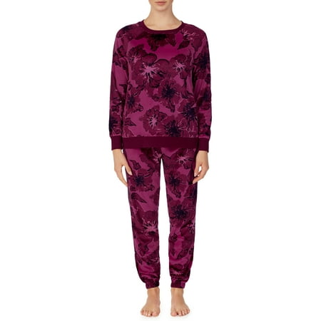 

Secret Treasures Women s and Women s Plus 2-piece Stretch Knit Velour Top and Jogger Set