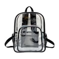 thumbnail image 2 of AYktou Clear Backpack for Stadium Approved, 10×5×14 Inch PVC Waterproof Clear Bag with Adjustable Straps & Mesh Side Pocket, Transparent Backpack Daypack for Concerts, Sports, Games, Festivals, 2 of 7