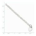 thumbnail image 2 of Auriga Fine Jewelry 925 Sterling Silver Engraveable Heart Charm Bracelet 7.25inch for Women, 2 of 6