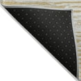thumbnail image 4 of 9' X 12' Gold Gray And Beige Striped Washable Indoor Outdoor Area Rug, 4 of 5