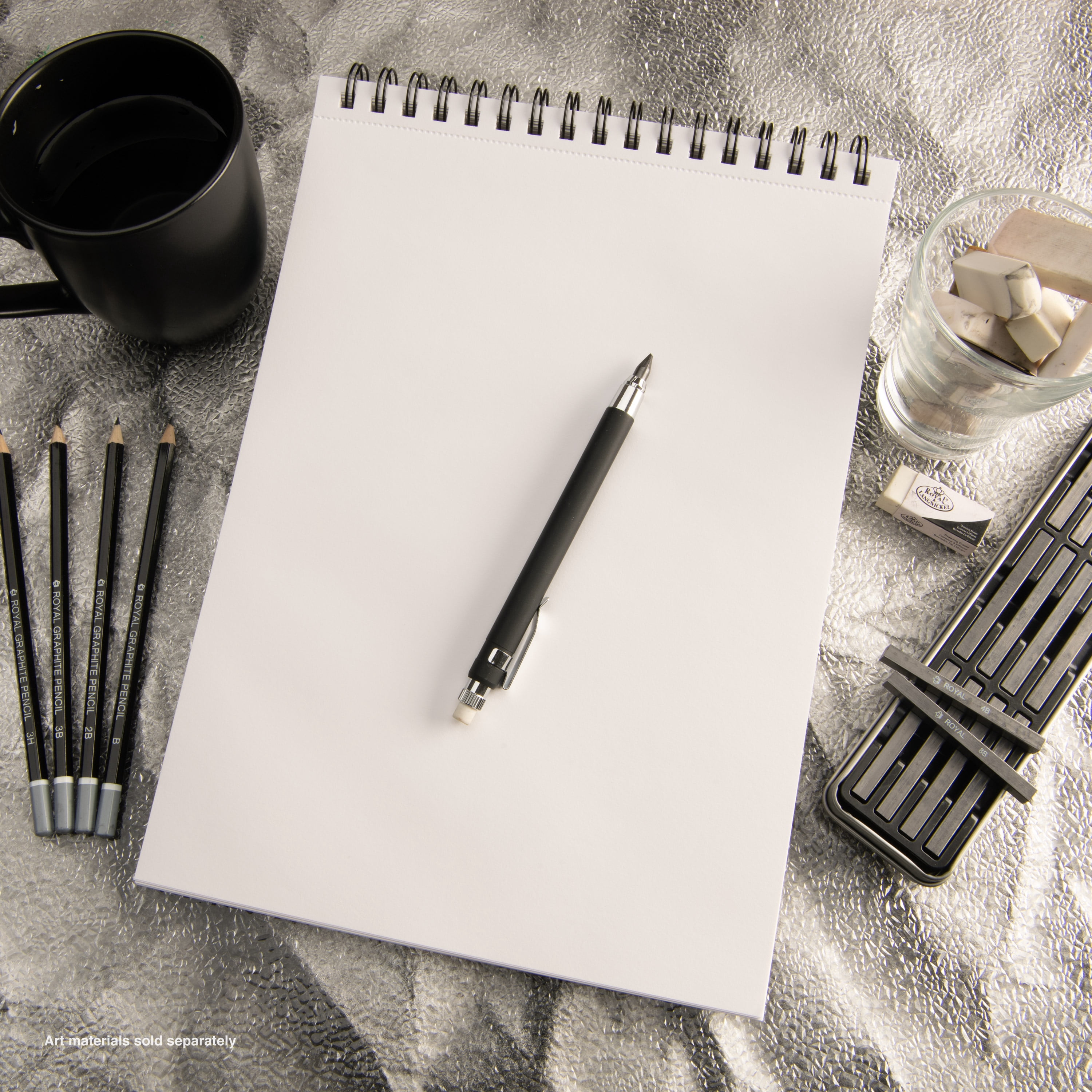 Bee Paper - Bee Inspired 9"x12" Sketching Paper Pad, 100 Sheets, Top Wire, 50lb. 74GSM