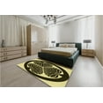 thumbnail image 4 of Ahgly Company Indoor Rectangle Patterned Metallic Gold Area Rugs, 5' x 7', 4 of 6