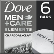Dove Men+Care Elements Body and Face Bar Charcoal + Clay 3.75 oz, 6 Bar