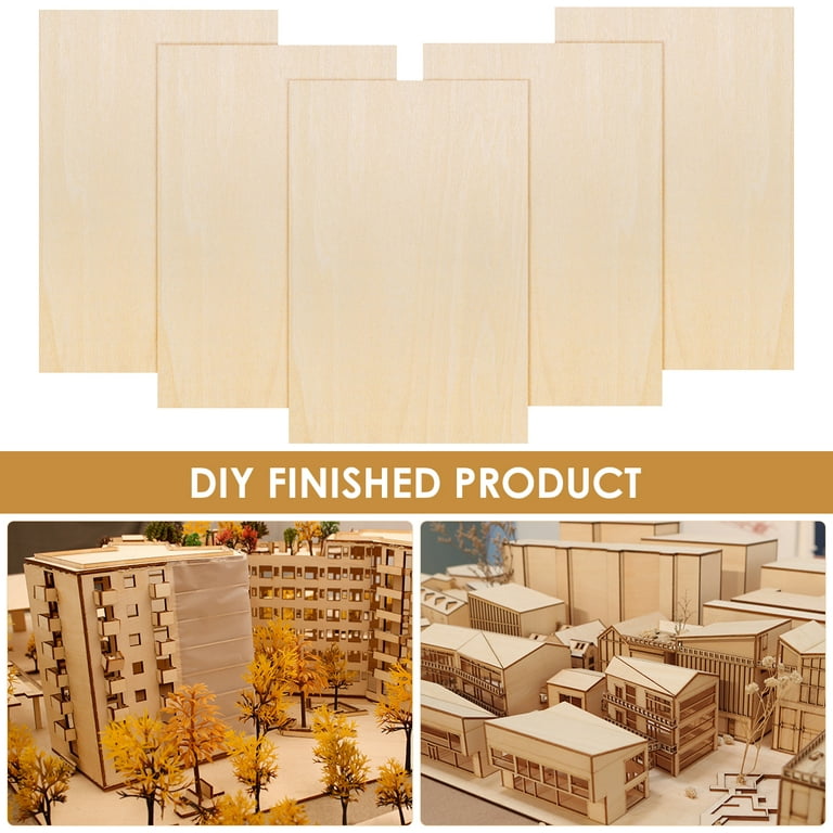 6 Pack 9 x 11.4 inch Basswood Sheets,1/16 Thin Craft Plywood Sheets,Plywood Board Thin Wood Board Sheets,Unfinished Wood Boards for DIY Projects,Model