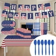 thumbnail image 2 of SLYNSHome 24 Pcs American Patriotic Party Supplies 4th of July Decorations Disposable Plastic Spoons Silverware Cutlery Independence Day Tableware for Memorial Day,Veterans, 2 of 7