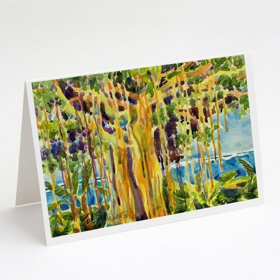 Tree - Banyan Tree Greeting Cards and Envelopes Pack of 8