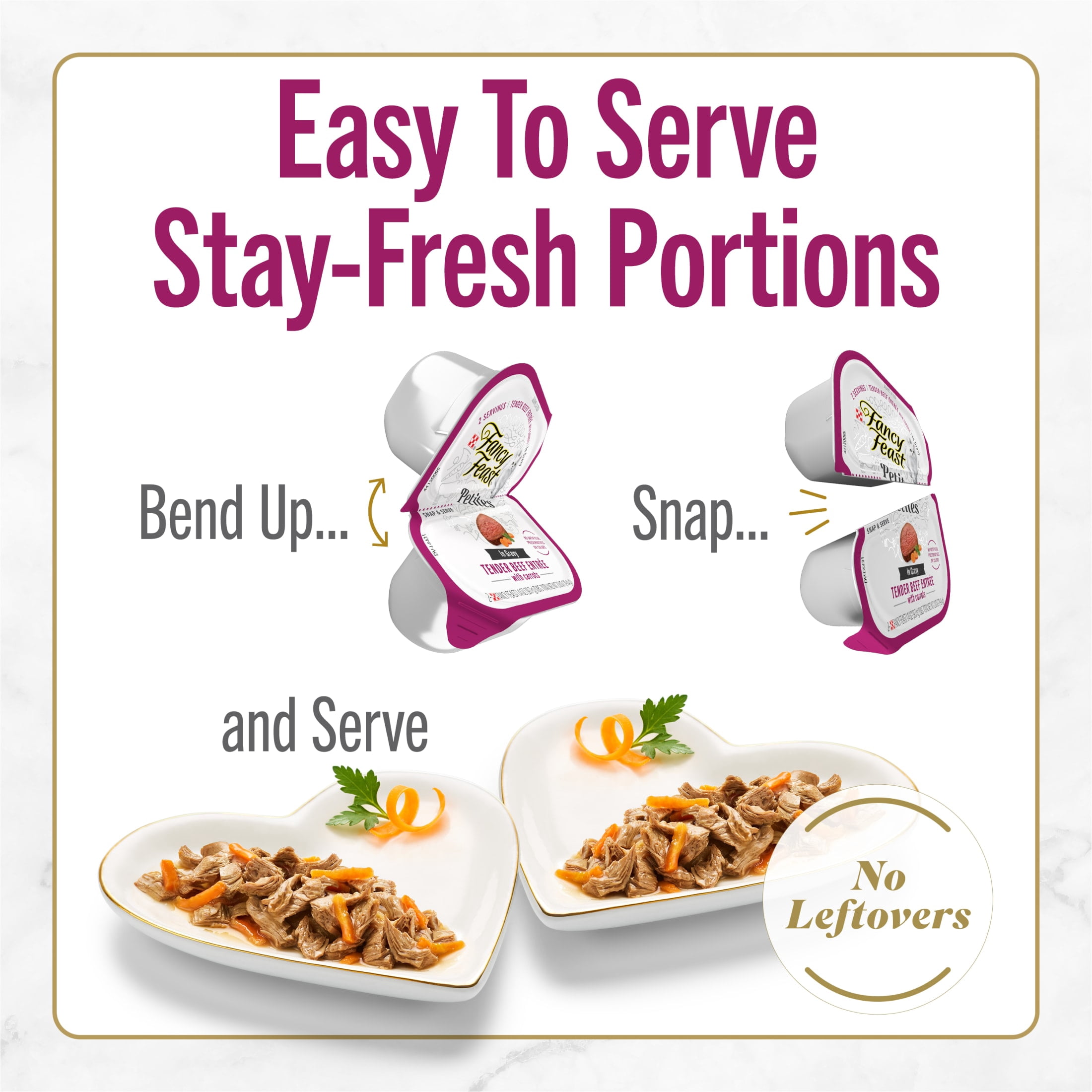Purina Fancy Feast Petites Tender Beef Entree With Carrots in Gravy Gourmet Wet Cat Food Pate