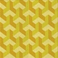 thumbnail image 1 of Ahgly Company Indoor Square Patterned Banana Yellow Area Rugs, 5' Square, 1 of 1