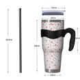 thumbnail image 4 of 40oz Tumbler,Red Christmas Tree Pattern Insulated Tumblers with Removable Handle,Stainless Steel Double Vacuum Coffee Tumbler Cup with Straw for Home,Office,Travel,Party, 4 of 5