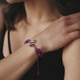 thumbnail image 2 of NICKSUN Amethyst Bracelet For Women Anxiety Amethyst Beaded Bracelets Butterfly Charms Healing Stone Layered Bracelet Gifts For Women, 2 of 5