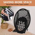 thumbnail image 4 of ZXNYH Saucer Chair with Folding Metal Frame, 100% Cotton Handmade Round Cozy Chairs, Exquisite Moon Chair for Bedroom, Living Room Décor Beige, 4 of 7