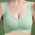 thumbnail image 5 of TrendVibe365 Yoga Bras for Women No Wire Push up Seamless Bralette Padded U Back Wide Strap Supportive Corset Top Full Coverage Crop Tank Top Comfy Underwear Green 2XL, 5 of 5
