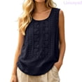 thumbnail image 2 of Lixiuxyad Cute Tank Tops for Women Elegant Embroidered Sleeveless Top For Relaxed Fit Tank With Casual Vibe Without Logo,Blue M, 2 of 6