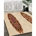 thumbnail image 2 of Ahgly Company Indoor Square Patterned Deep Peach Orange Area Rugs, 4' Square, 2 of 6