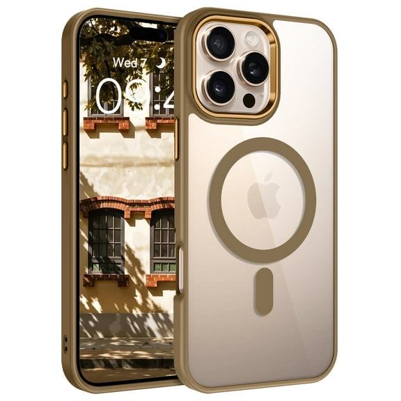 GUAGUA for iPhone 16 Pro Case Clear Compatible with Mag-safe Thin Transparent TPU Case for iPhone 16 Pro 6.3 inch, Brown