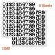 thumbnail image 1 of 5 Sheets Arabic Number Stickers 1 Inch Number Stickers Waterproof Vinyl Self-adhesive Removable Office Home Cup Decoration Lable, 1 of 4