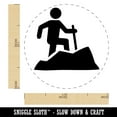 thumbnail image 2 of Hiker Hiking up Mountain Icon Self-Inking Rubber Stamp Ink Stamper - Black Ink - Medium 1 Inch, 2 of 7