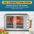 thumbnail image 3 of Elite Gourmet 23L Double Door Stainless Steel & Black Tabletop Oven, 3 of 5