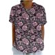thumbnail image 1 of Tops de Manga Corta para las Mujeres Suelto Ajuste Casual Cortado Manga Corta Blusa de Impresión, Camisa Suelta de Cuello Redondo de Poliéster, Lavado a Mano Primavera Verano, 1 of 5