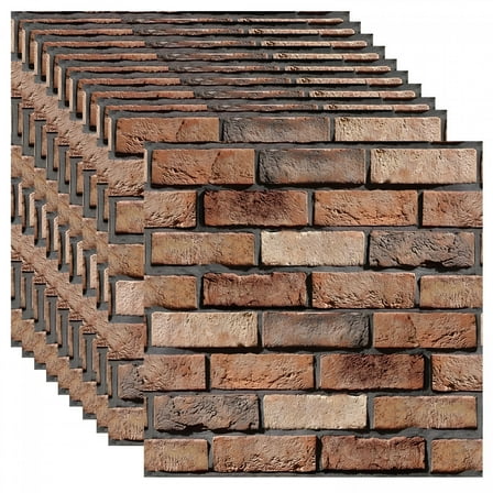 LAMIRO 20-Pack Self-Adhesive 3D Brick Wall Panels – Peel & Stick Faux Foam Wall Tiles for Easy DIY Home Decor