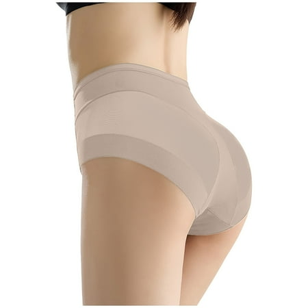 LNWUY Butt Lifter Panties Seamless Tummy Control Panty Women Mesh Breathable Underwear Booty Lifter Shapewear Beige XL
