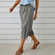 thumbnail image 3 of WILLBEST Pantalones Casuales para Mujer, Pantalones Harén Holgados de Cintura Alta Elástica con Bolsillos, Pantalones Casuales Recortados para Un Estilo y Comodidad Sin Esfuerzo. XXXL, 3 of 6