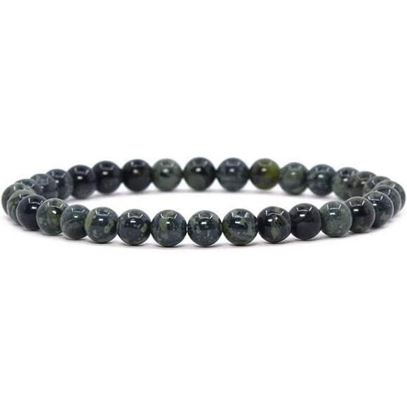 Natural Kambaba Jasper Gemstone 6mm Round Beads Stretch Bracelet 6.5" Unisex