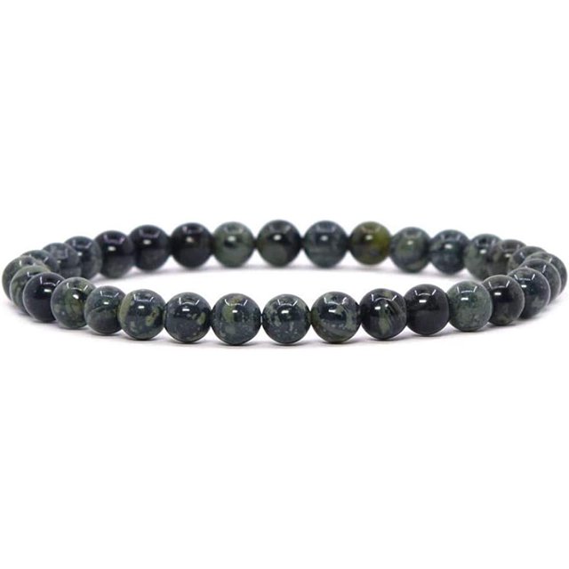 Bracelet Extensible Perles Rondes 6mm Kambaba Jasper Gemme 6.5 Pouces Unisexe