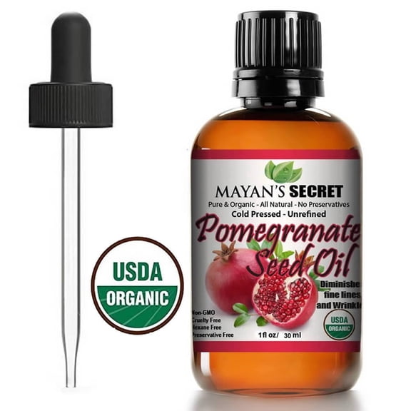 Mayan's Secret Pomegranate Seed Oil 1 oz for Skin, Hair & Body Care